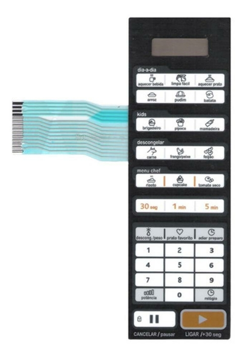 Teclado Microondas Midea Mtae 21 / 22 Espelhado - Cód 1934