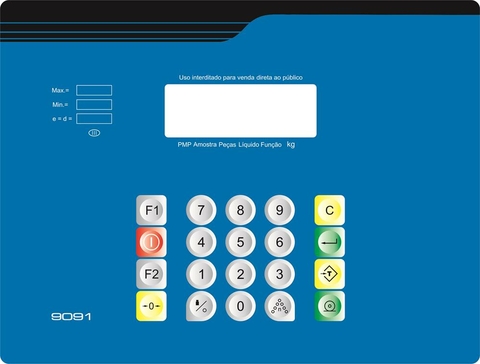 Painel Balança Toledo 9091-T Azul - Cód 2277