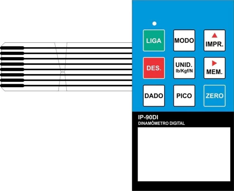 Teclado Dinamômetro Digital Ip 90Di - Cód 2632