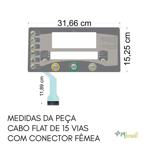 Teclado Esteira Matrix T1x - Cód 2062 (Pinado Fêmea)