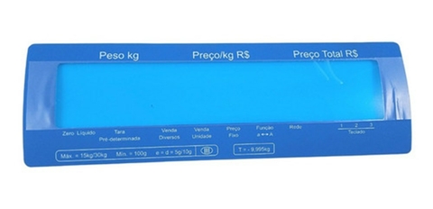 Painel Balança Toledo Prix 5 Azul 15/30 Kg - Cód 370