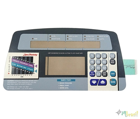 Teclado de Membrana Bike Life Fitness 9500 HR - Cód 3531