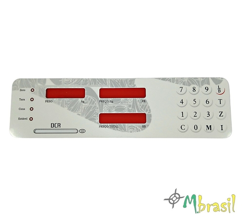Teclado Balança Ramuza Dcr 10 Vias Branco C Visor - Cód 978