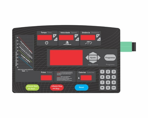 Teclado de Esteira Righetto R - 2500 - Cód 4007 (Pinado Fêmea)