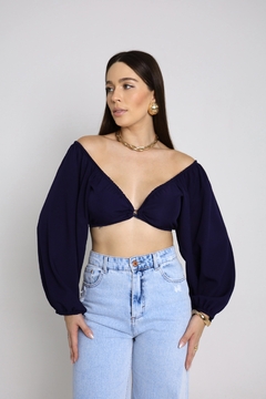 Cropped Manga Longa