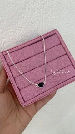 Choker coração preto