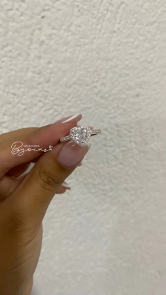 Anel coração cristal regulável - comprar online