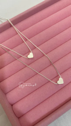 Colar duplo coração