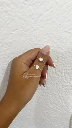 anel coração regulavel