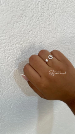 Anel coração regulável - comprar online