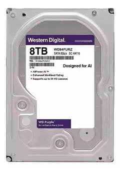 HD Wd Purple Surveillance, 8 TB, 128 MB, SATA3, 5640 rpm, WD84purz - comprar online