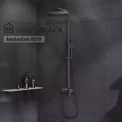 Griferia Ducha Kanjiblack Acero Matte Black Amsterdambd10 - tienda online