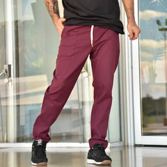RELAXED ELASTIC JOGGER color bordeaux