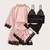 Imagen de PIJAMA SATEN ROSA 5 PIEZAS