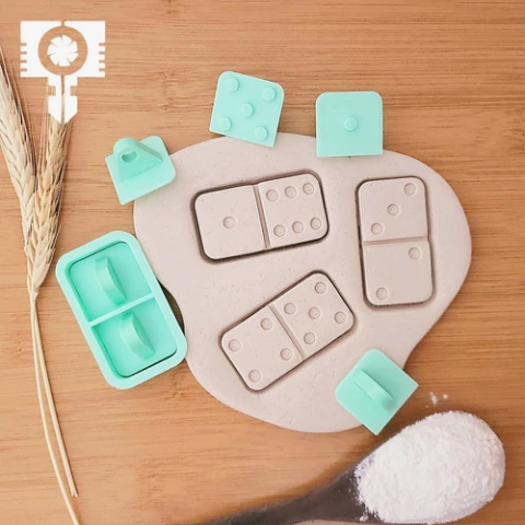Cortadores de Biscoito Dominó Jogo Completo 5cm Kit#1