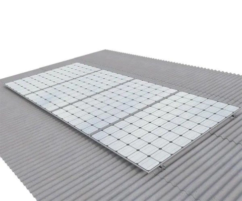 ESTRUTURA P/ 4 MOD. ONDULADA/FIBROMADEIRA ( COM PERFIL)