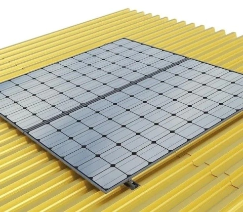 ESTRUTURA P/ 2 MOD. METALICO MINI TRILHO (COM PERFIL)