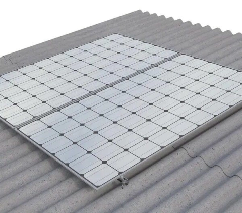 ESTRUTURA P/ 2 MOD. ONDULADA/FIBROMADEIRA (COM PERFIL)