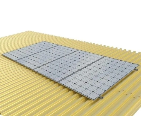 ESTRUTURA P/ 4 MOD. METALICO MINI TRILHO (COM PERFIL)