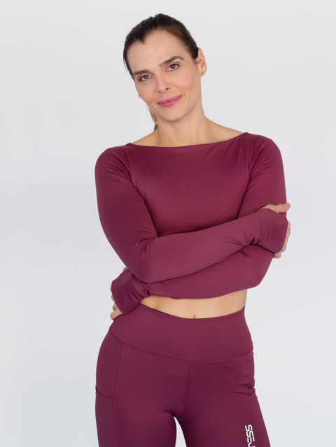 TOP SLEEVE MARSALA - BLACKBERRY