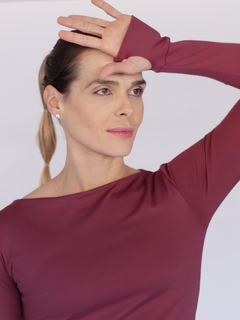 TOP SLEEVE MARSALA - BLACKBERRY na internet