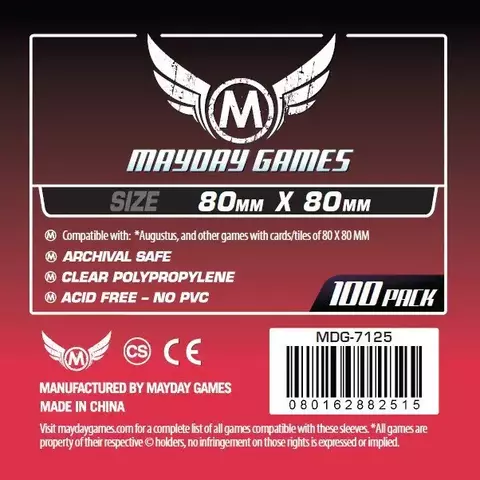 PROTECTORES MAYDAY GAMES SQUARE (80X80) X100 MDG-7125