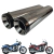 Ponteiras Cromado Com Bocais Preto Meteor 650 Royal Enfield