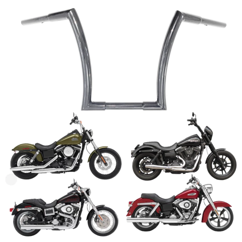 Guidão Quinado Cromado 1" 1/4 Linha Dyna até 2017