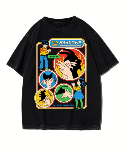 Camiseta Halloween Terror Estilo Vintage SHADOWS 100% Algodão - comprar online