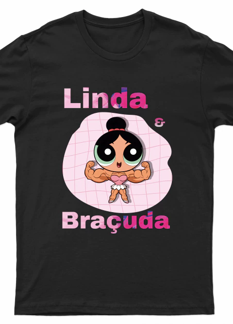 Camiseta Linda e Braçuda Academia- 100% Algodão
