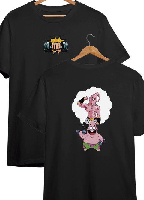 Camiseta Estampa Frente Verso Patrick - 100% Algodão