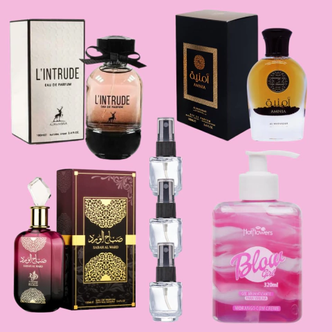 COMBO SEDUÇÃO - 3 decants 5ml + 1 Blow Gel 320g