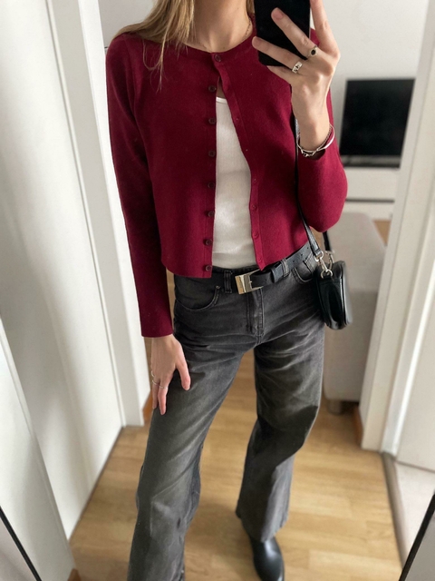 Cardigan Mora Bordo - comprar online