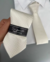 Gravata Semi Slim - Coleção para Noivos - Off White Trabalhada na internet
