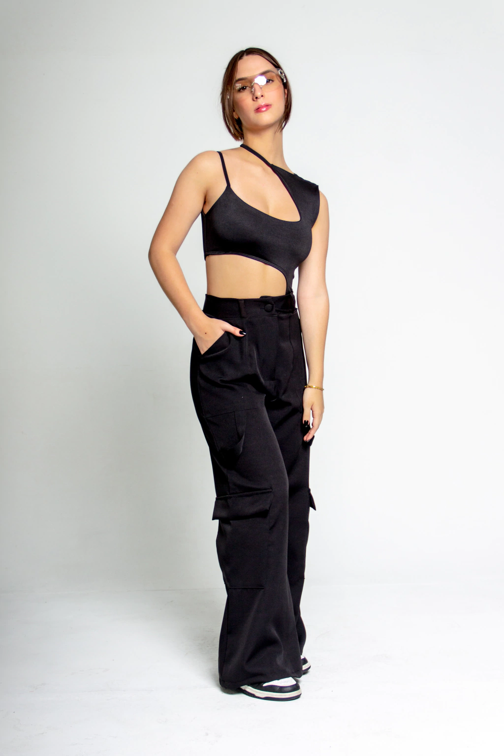 Calça Cargo Alfaiataria Preta