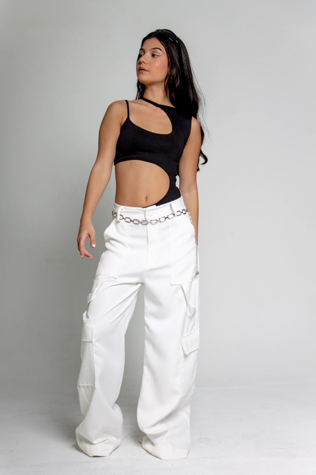 Calça Cargo Alfaitaria Branca