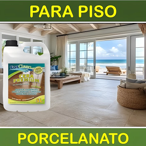 Cera Para Piso de Porcelanato. Acrílica Líquida Incolor Brilhante Antiderrapante - comprar online