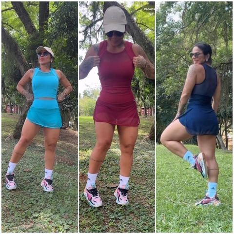 Conjunto De Short Saia Tela - Várias cores - comprar online