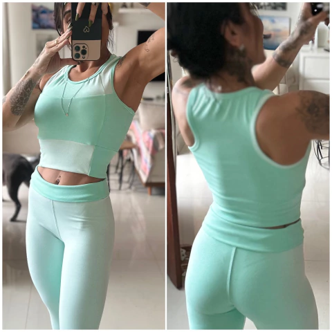 Conj Leg (Top Cookie) - Verde Agua - comprar online