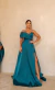 Vestido um ombro só zibeline