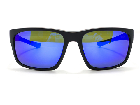 Anteojo De Sol Rusty Fumzer mblk-blue/revo blue 58 mm