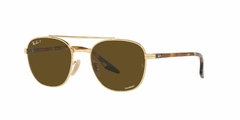 Anteojo De Sol Ray-Ban RB 3688 001/an 3p Polarizado Chromance 55 mm - comprar online