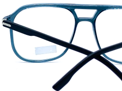 Anteojo Marco Rusty Bruice Steel Blue 56 mm Blue Block Lens