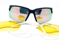 Anteojo De Sol Rusty Yau mdblu/r pink Polarizado-yellow 68 mm