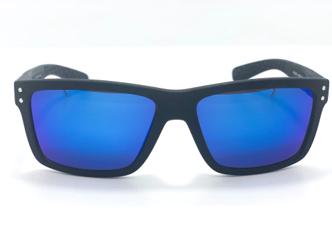 Anteojo De Sol Vulk Raven mblk/revo blue 56 mm