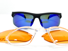 Anteojo De Sol Rusty Dam mblk/r blue polarizado orange 64 mm
