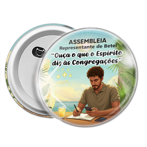 Botton redondo Assembleia com Representante de Betel JW - comprar online