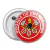 10 Botton Redondo Alfinete Broches Brigada De Incêndio tam 2,5.