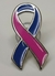 Pin Laço Rosa e Azul metal - campanha outubro rosa novembro azul