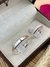 Par de Alianças Chanfradas Diamantada e Lisa 4mm